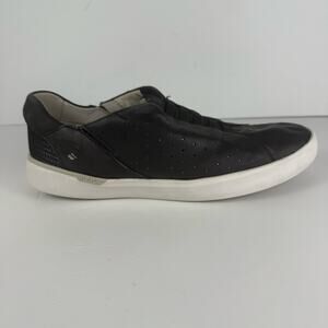 Kizik Miami black leather casual active slip on shoes womens 9